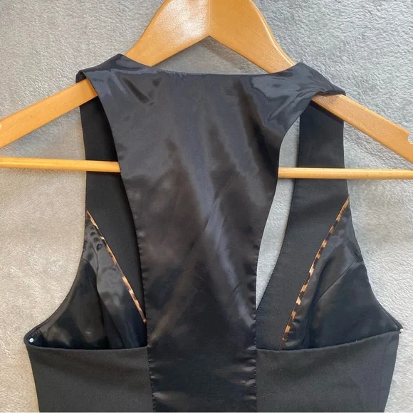 Express Design Studio Vest Black Sleeveless Fitted Career Party Size 4 - Picture 6 of 12